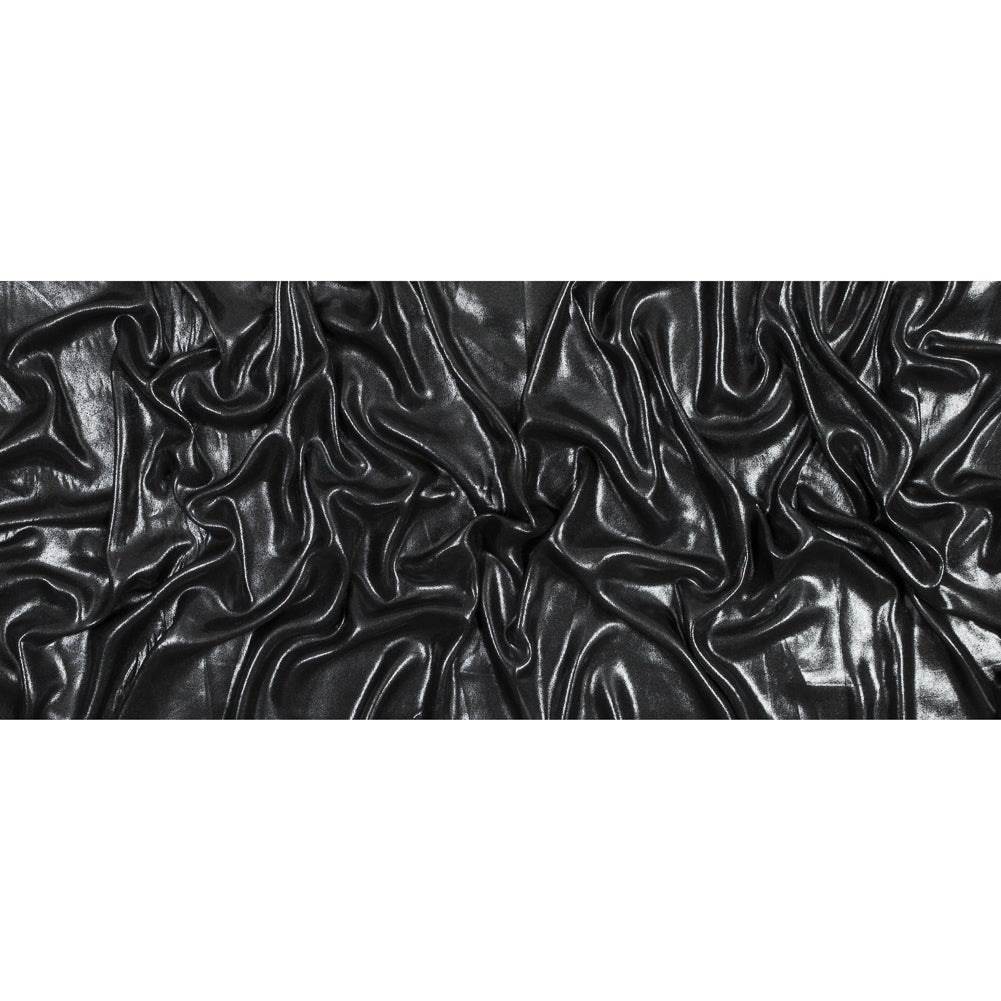Metallic Silver and Black Frosty Chiffon Full