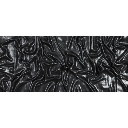 Metallic Silver and Black Frosty Chiffon Full