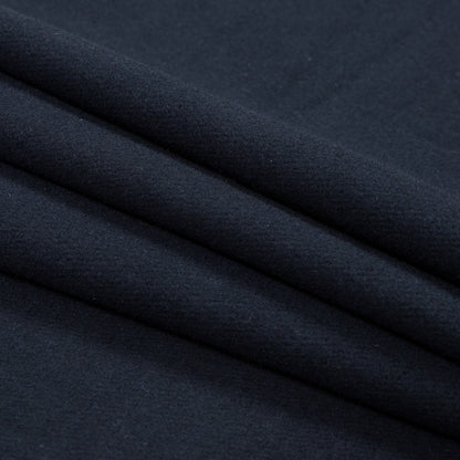 Navy Thick Brushed Wool Twill - Folded