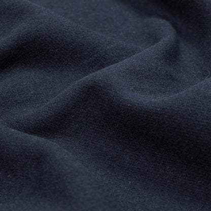 Navy Thick Brushed Wool Twill - Detail