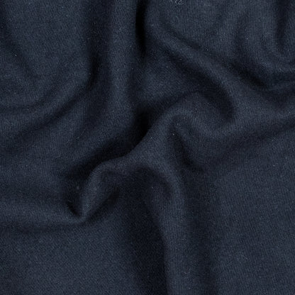 Navy Thick Brushed Wool Twill