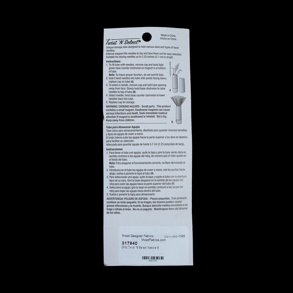 Dritz Twist 'N Select Needle Storage Tube - Detail