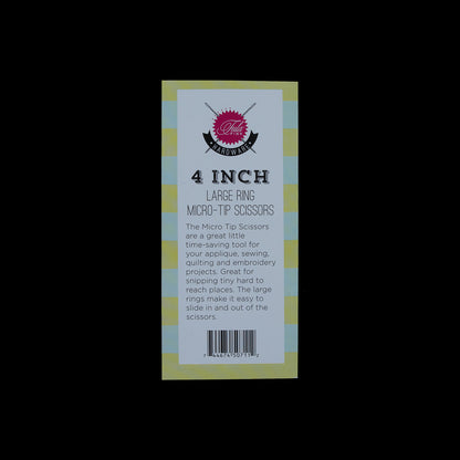 Tula Pink Oil Slick 4" Large Ring Micro Scissors Detail