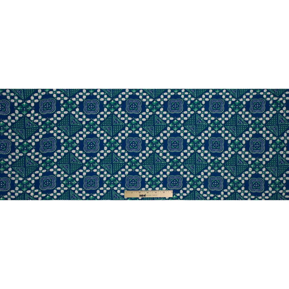 Sea NY Green and Blue Geometric Rayon Print Full