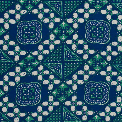 Sea NY Green and Blue Geometric Rayon Print