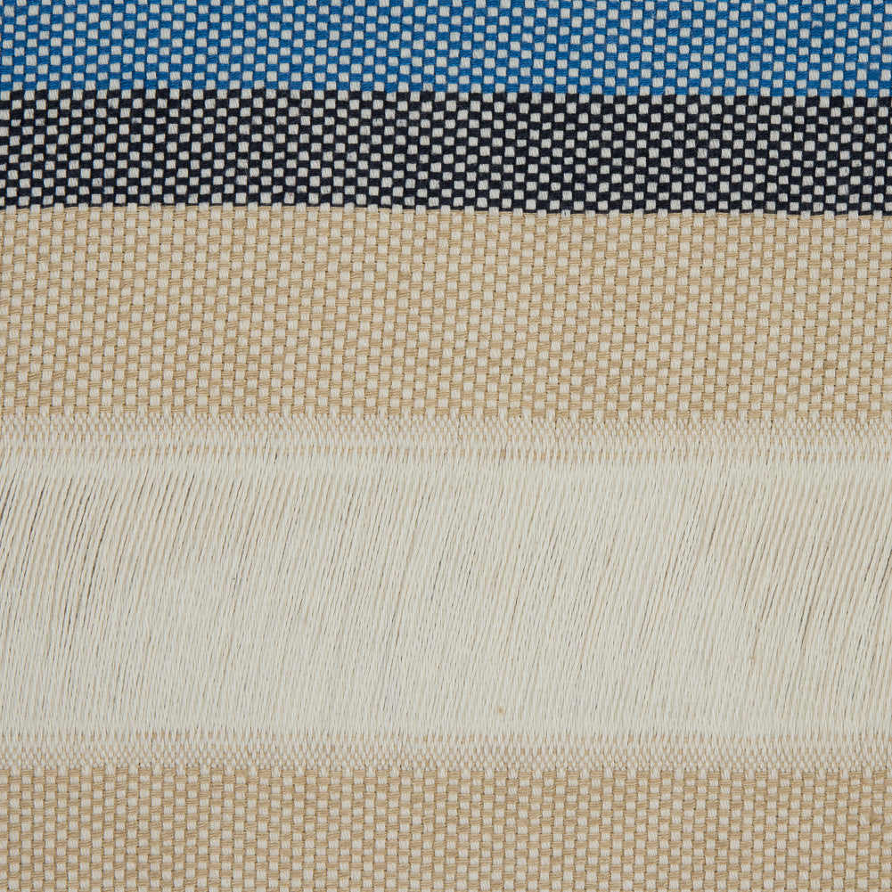 Sea NY Navy and Gilded Beige Striped Cotton Canvas Detail
