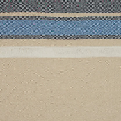 Sea NY Navy and Gilded Beige Striped Cotton Canvas