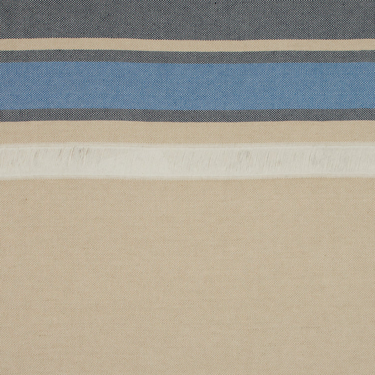 template--25130090922057__main-Sea NY Navy and Gilded Beige Striped Cotton Canvas