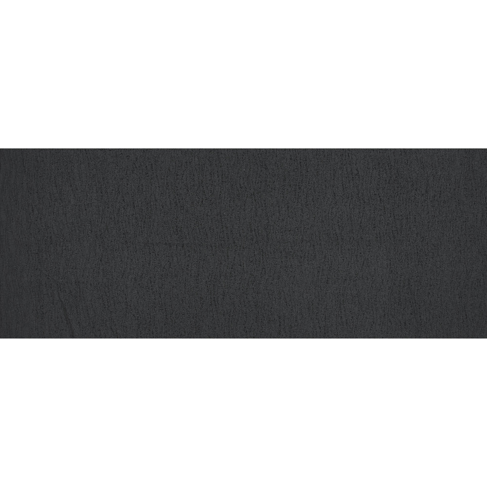 Black Cotton Woven with a Stitched Design and Charcoal Painted Coating Folded