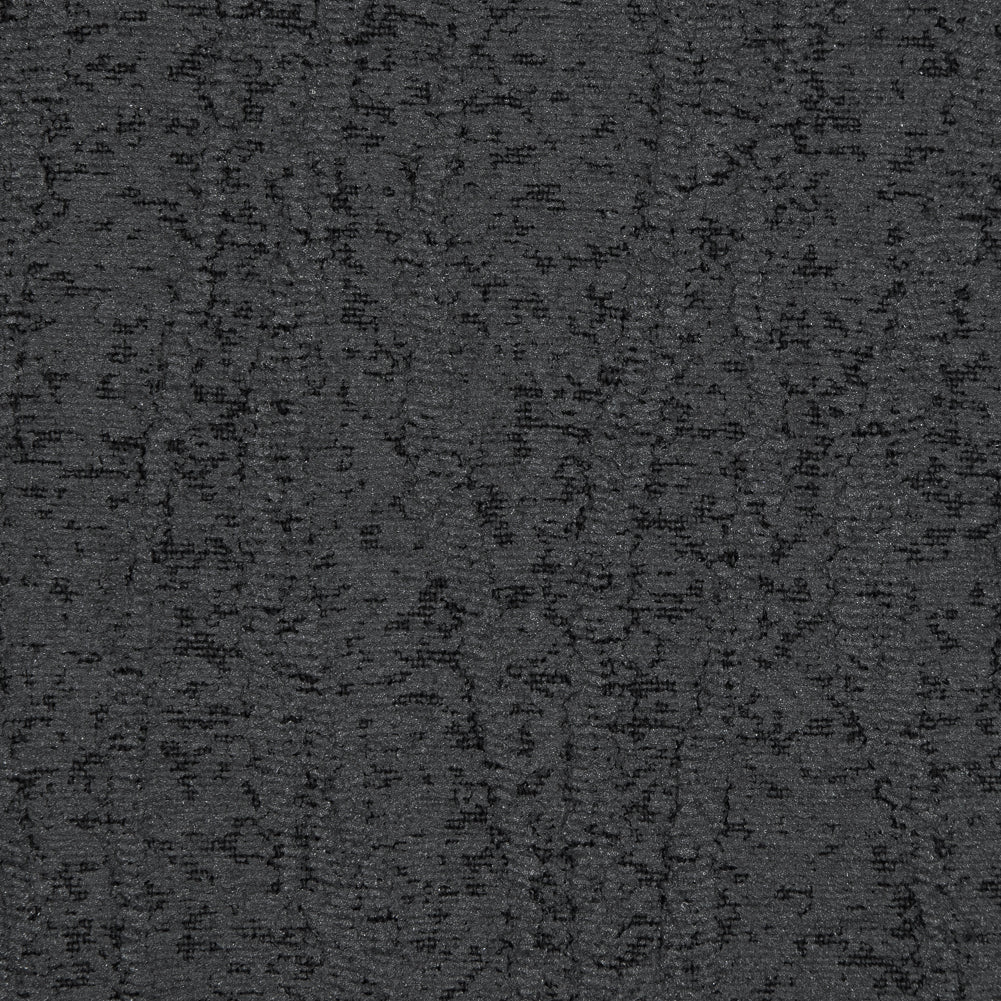 Black Cotton Woven with a Stitched Design and Charcoal Painted Coating Full