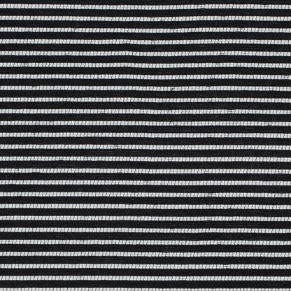 Sea NY Black and White Striped Loosely Woven Cotton Blend