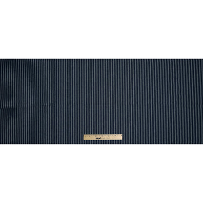 Indigo and Natural Striped Cotton Denim Full