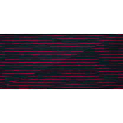 Midnight Navy and Dark Red Pencil Striped French Terry Full
