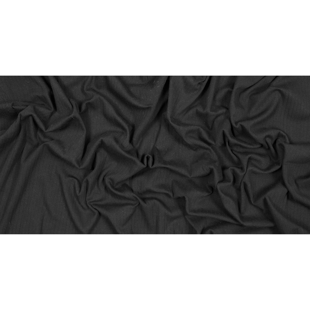 Black 9 x 1 Rib Knit Full