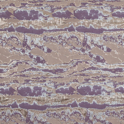 Metallic Gold, Lavender and Mauve Abstract Jacquard