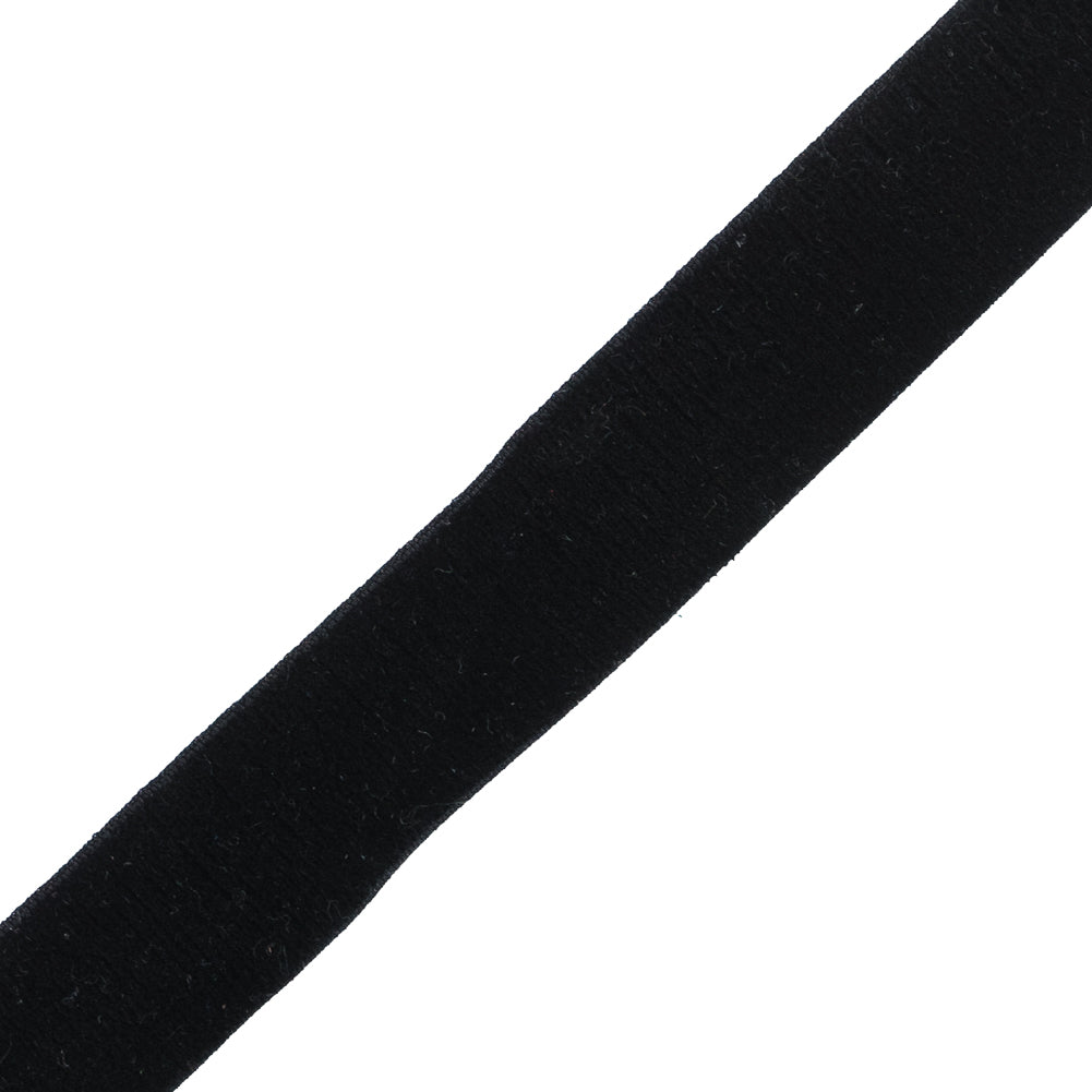 Stretch Black Single-Faced Velvet Ribbon Detail