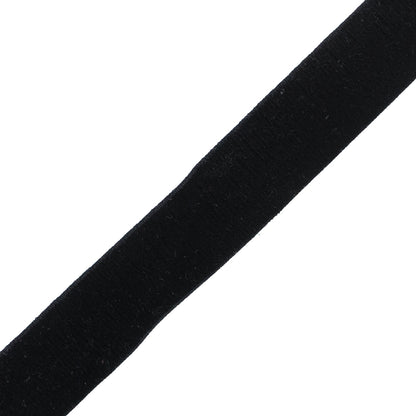 Stretch Black Single-Faced Velvet Ribbon Detail