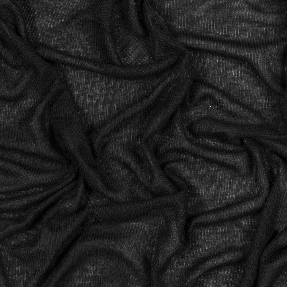 Helmut Lang Black Viscose Rib Knit