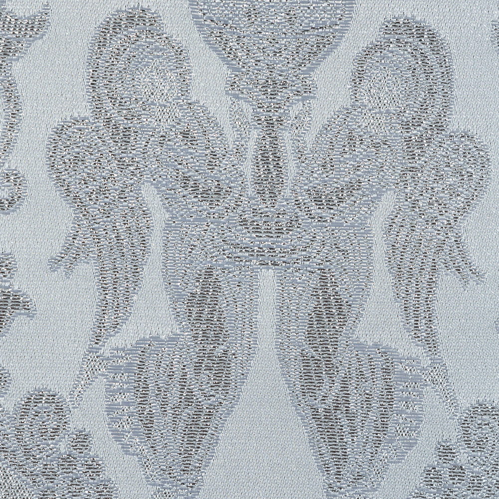 Metallic Silver and White Vestment Jacquard Detail