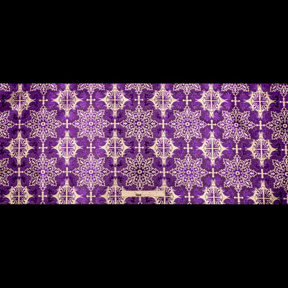 Purple and Metallic Gold Vestment Jacquard Folded