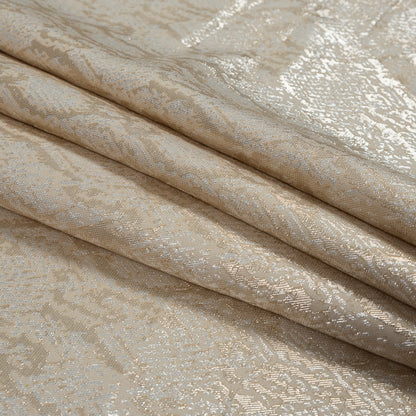 Metallic Beige and Nude Python Jacquard Folded