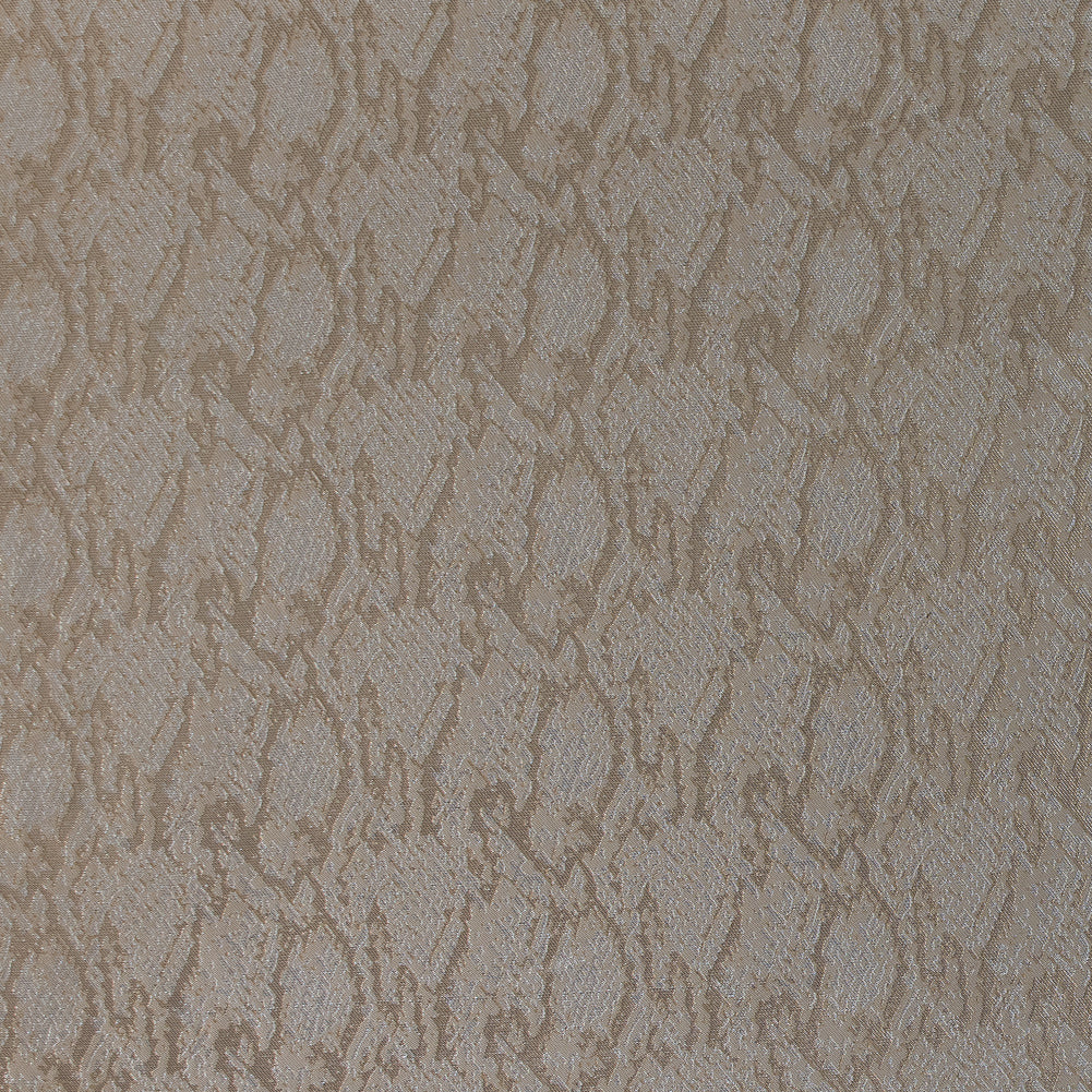 Metallic Beige and Nude Python Jacquard