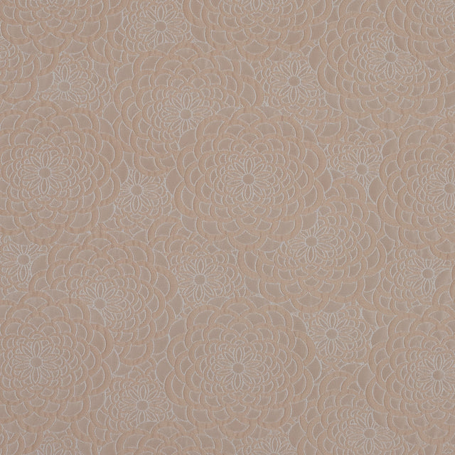 Beige Floral Polyester Brocade