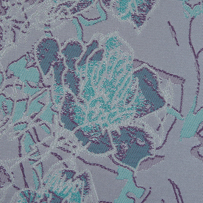 Sea Green, Lilac and Ivory Artistic Floral Jacquard Detail