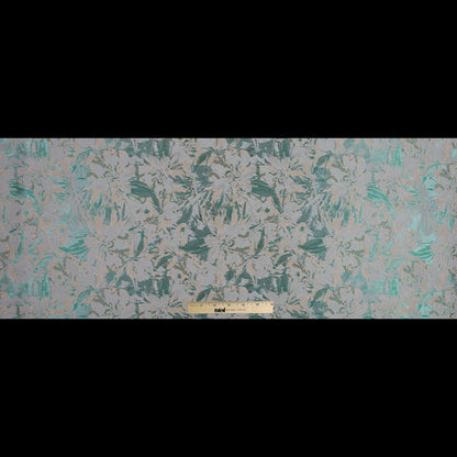 Beige, Green and Ivory Abstract Floral Jacquard Full