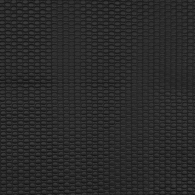 Black Circular Geometric Quilted Coating