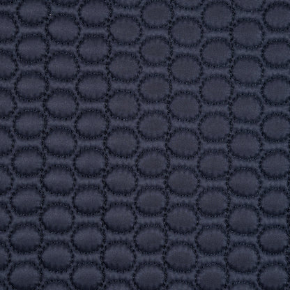 Navy Circular Geometric Quilted Coating Full
