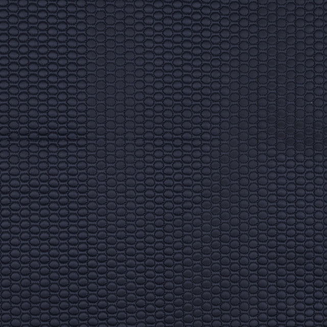 Navy Circular Geometric Quilted Coating