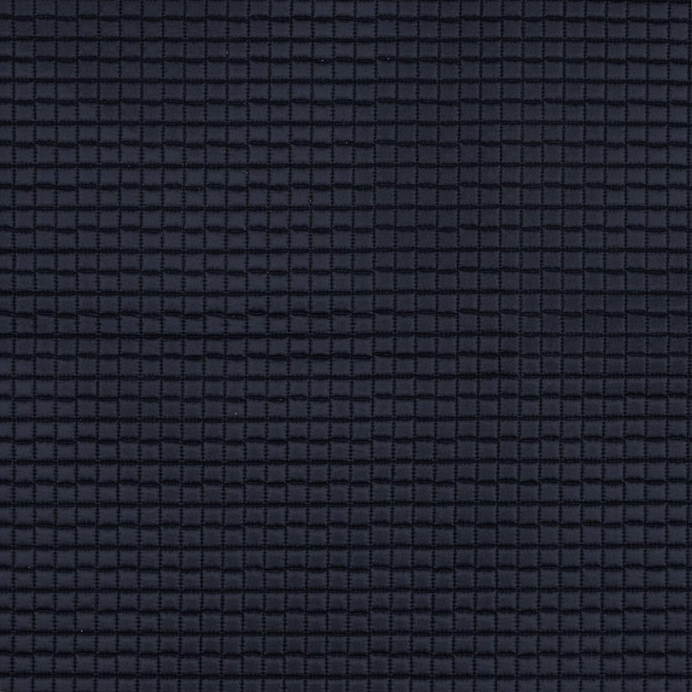 Navy Square Quilted Coating