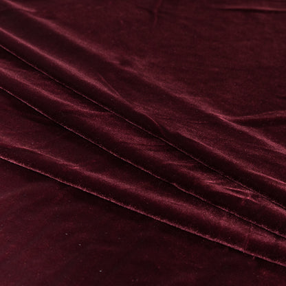 Maroon Stretch Polyester Velour Detail