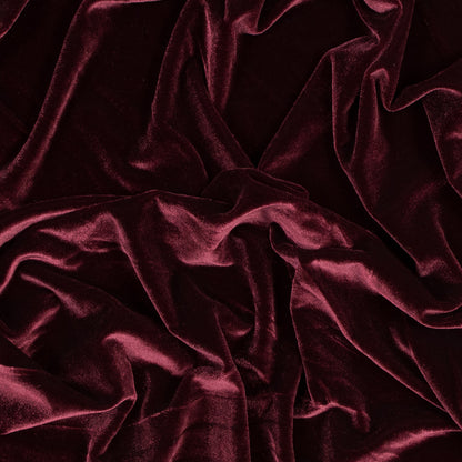 Maroon Stretch Polyester Velour