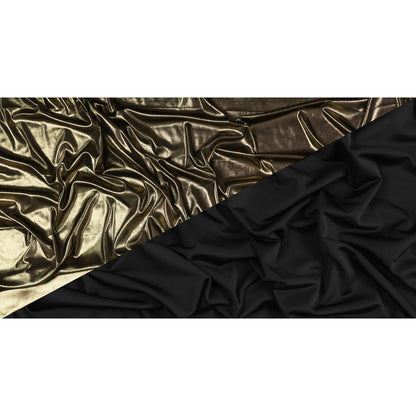 Metallic Gold Stretch Lame Folded