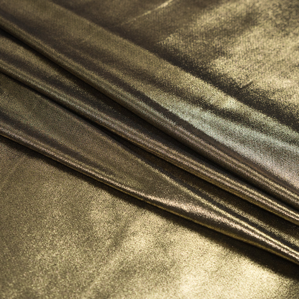 Metallic Gold Stretch Lame Detail