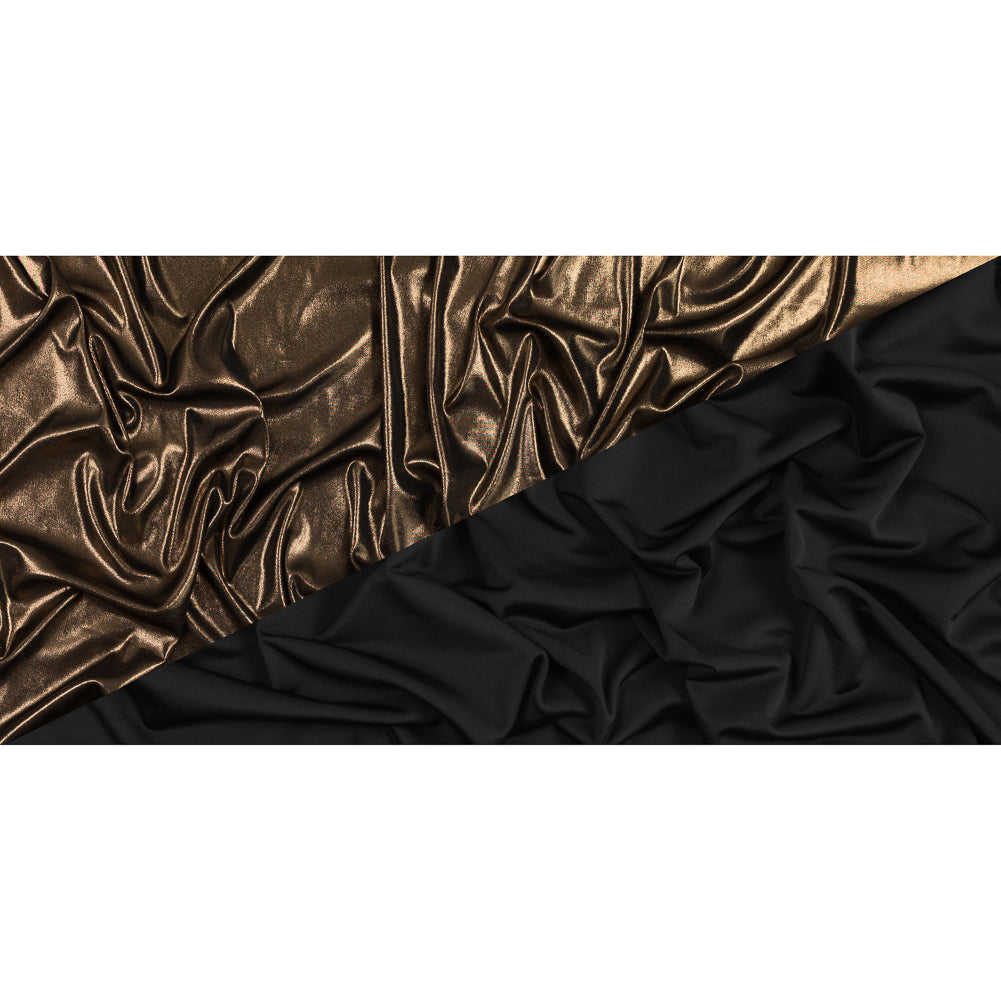 Metallic Copper Stretch Lame Full