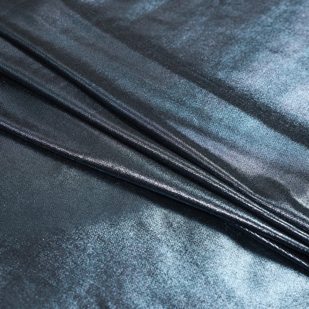 Metallic Steel Stretch Lame Detail