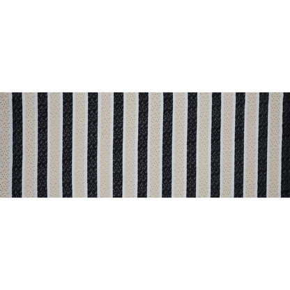 Beige and Black Awning Striped Embroidered Eyelet Full