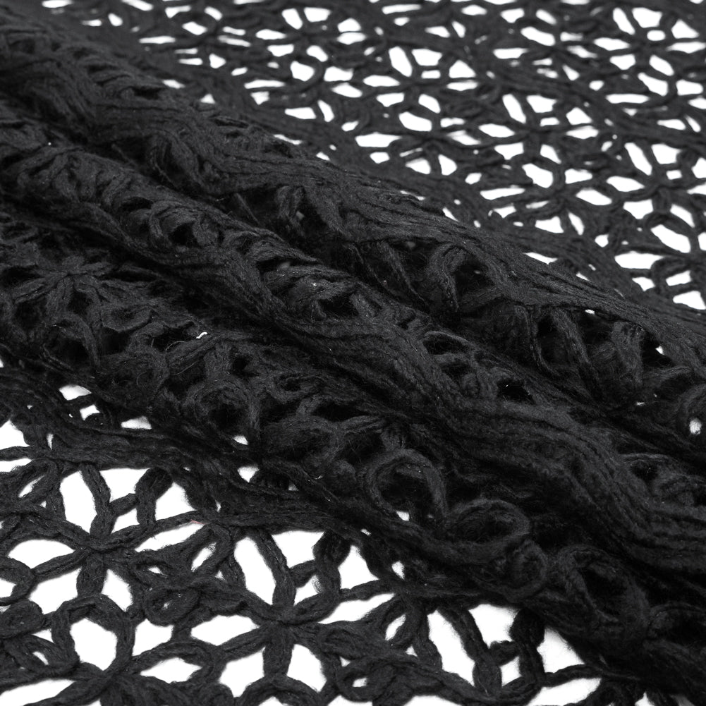 Novelty Acrylic Lace - Black Folded