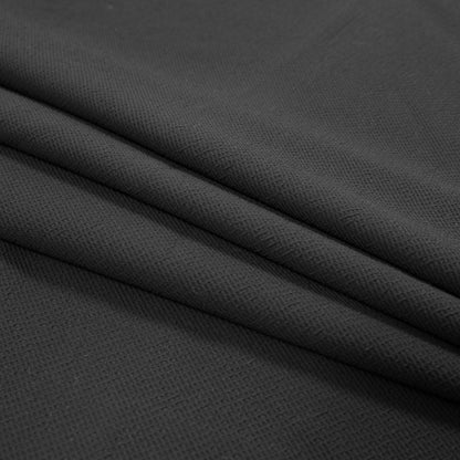 Black Textural Crepe with Smooth Backing Folded