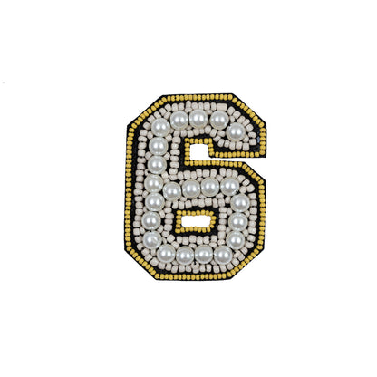 #9 Patch with Pearls - 3.5" x 2.5"