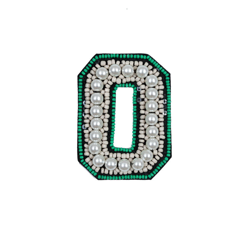 #0 Patch with Pearls - 3.75" x 2.75"