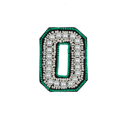 #0 Patch with Pearls - 3.75" x 2.75"