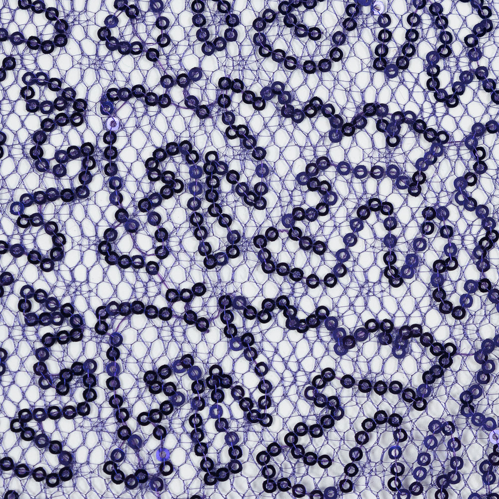 Netting with All-Over Circle Baby Sequins - Purple Full