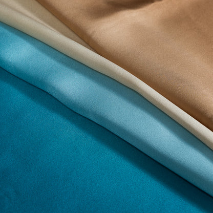 Dachshund and Deep Teal Ombre Silk Charmeuse Detail