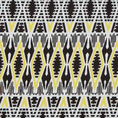 Yellow Geometric Stretch Cotton Twill Full