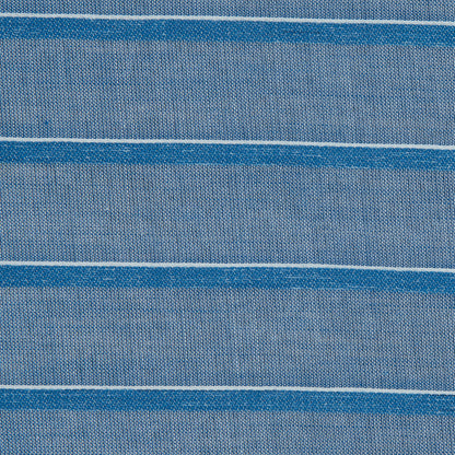 Theory Country Blue and White Shadow Striped Cotton Lawn Detail