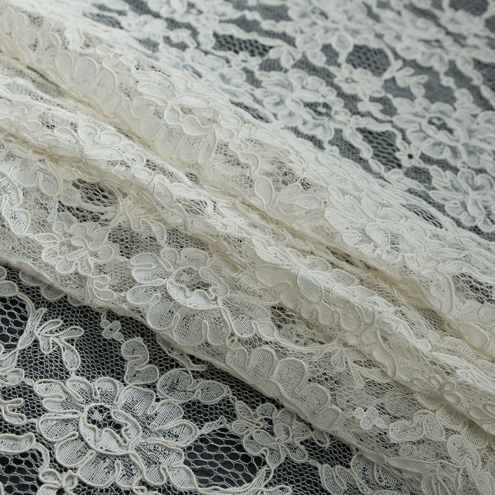 Birch Floral Corded Lace Folded